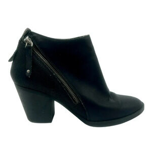 DV by Dolce Vita Target Ankle Booties Women 8.5 Black Faux Vegan Leather Zippers
